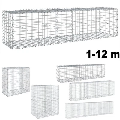 Gabione mit Deckel Steinkorb Steingabionen Gabionenkorb Verzinktes Drahtkorb  - Bild 1 von 4
