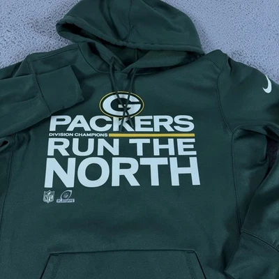 Sudadera con Capucha Nike Green Bay Packers Para Hombres M Run The NFC North Champs Ajuste Térmico NFL Foto 1 de 4