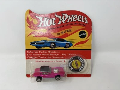 Hot Wheels Redline 1968 Python Hot Pink Blister Pack BP Cracked - Image 1 of 4