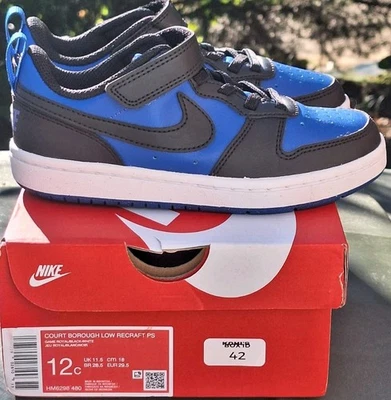 Novo Tênis Nike Court Borough Low Recraft Gsbr HM6298-480 BOY Tamanho 12c jogo real - Imagem 1 de 4