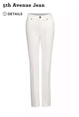 New In Package Cabi #6285 5th Avenue Jean Size 8 Regular White - Image 1 of 4