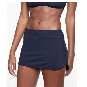Athleta XS navy dress blue Tidal Skirt skort swim bathing suit coverup rashguard - Picture 1 of 5