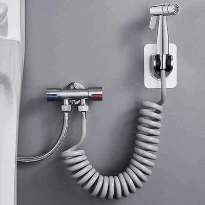 Bidet Brause Halter Edelstahl Set Waschbeckenbrause Duschbrause Hand Schlauch - Bild 1 von 4