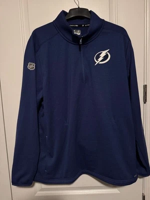 Tampa Bay Lightning Jacket Mens XXL  NHL Hockey 1/4 Zip Pullover Logo Jacket - Image 1 of 4