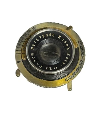 Lente Kodak Ektar 50 mm f/3,5 de colección (F=5 cm) en obturador rápido Compur - gran formato Foto 1 de 4