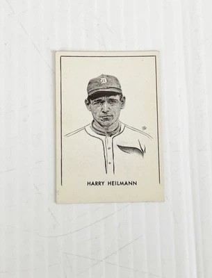 Vintage 1952 Callahan Hall of Fame Harry Heilmann Incomplete Frame Baseball Card - Image 1 of 2