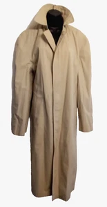 London Fog Herren Trench Regen Mantel 40 lang Vintage beige einreihig OHNE Innenfutter - Bild 1 von 5