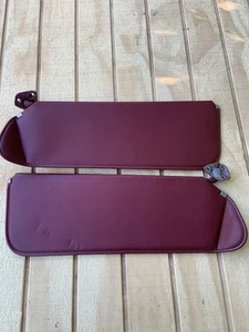 73 - 87 Chevy K5 Blazer GMC C10 Suburban Lh Rh Pair of MAROON RED Sun Visors OEM - Picture 1 of 10