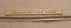 ELEGANT GOLD BEIGE SKY BLUE FANCY TWISTED CORD TRIM 65" TR 563 - Picture 1 of 2