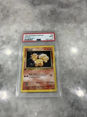 French Pokemon 1st Edition Goupix Vulpix 68/102 Base Set PSA 9 Mint - Image 1 of 2