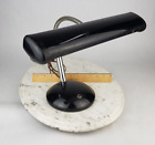 Vintage Keystone Gooseneck Adjustable Metal Desk Table Bank Library Light Black