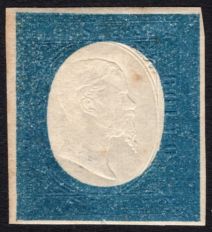 ITALIAN STATES SARDINIA1854  AZZURRO SCURO MH OG EMILIO DIENA SORANI Cover