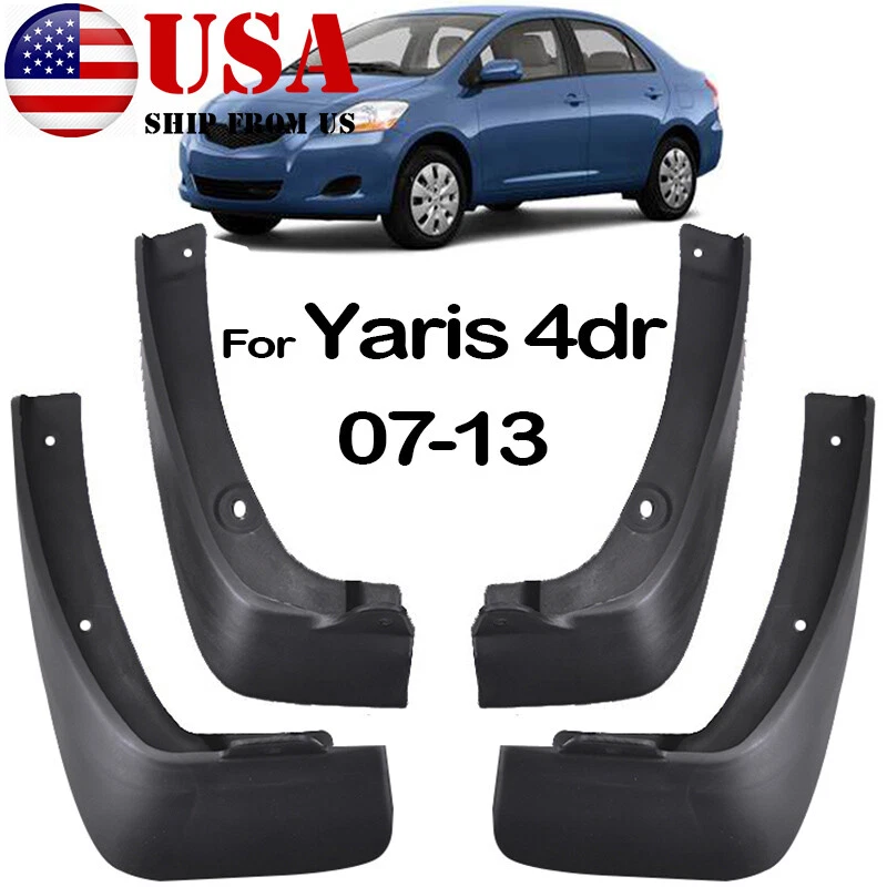 Conjunto 4x para-lamas para Toyota Yaris 4dr Sedan 2007-2013 protetores contra respingos dianteiro traseiro - Imagem 1 de 4
