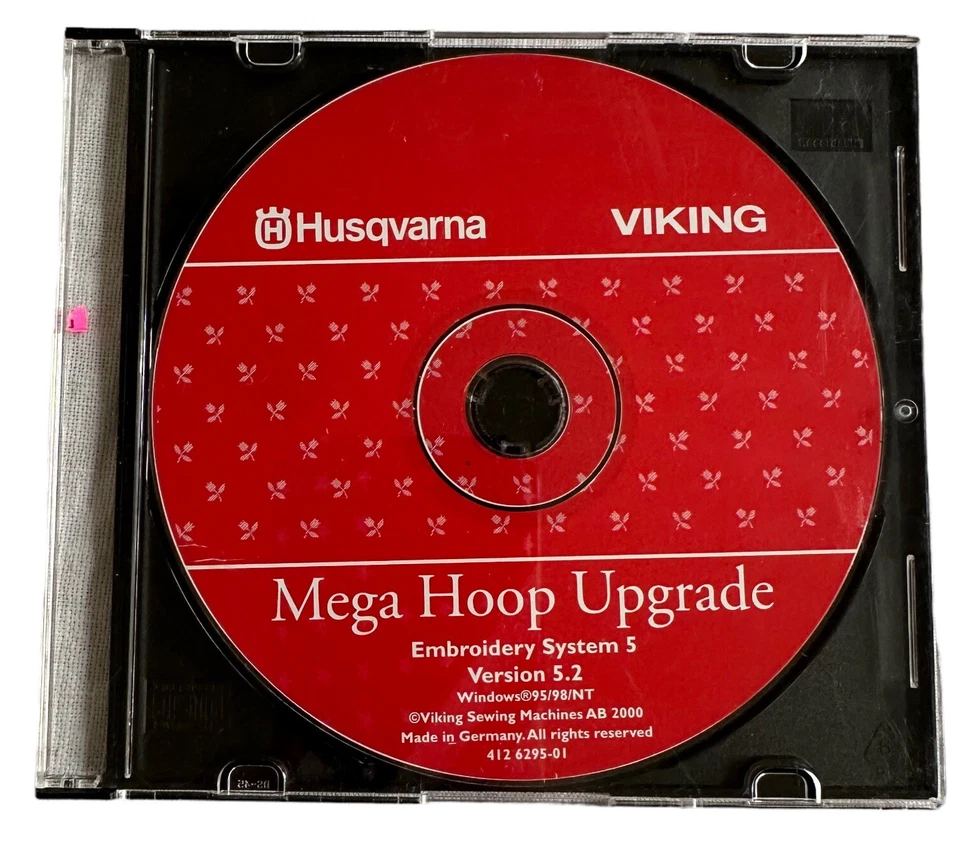 Husqvarna Viking Mega Hoop Upgrade for Embroidery System 5 Version 5.2 CD ONLY - Image 1 of 1