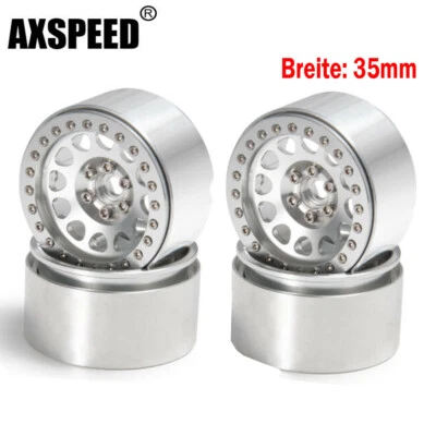4x 2.2" Beadlock Wheel Rims Felgen 35mm Für RC Crawler Axial Wraith D90 Redcat - Bild 1 von 4