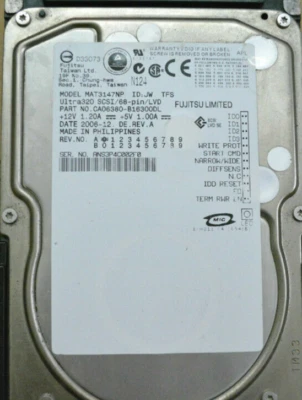 MAT3147NP Fujitsu 147 GB Internal 10000 RPM 3.5"  Hard Drive - Image 1 of 2