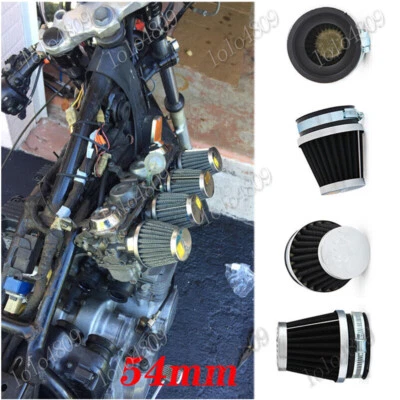4x Filtros de cápsula de aire 54 mm para Suzuki GS700 GS750 GS850 GS1000 GS1100 GS1150 cromo Foto 1 de 4