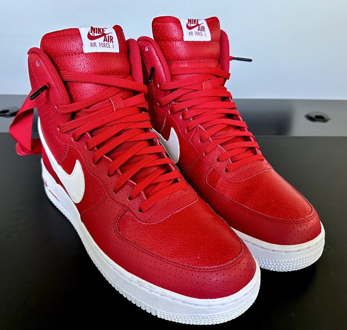 Nike Air Force 1 High Gym Red Perforated for Sale