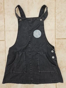 New F&F Kids Girls Age 1.5 2 Blue Denim Pinafore Dress Toddler Infant 18-24M - Picture 1 of 9