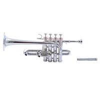 SHREYAS PICCOLO TRUMPET Bb PITCH MAROON COLOR NICKEL WITH CASE AND MP SHREYAS PICCOLO TRUMPET Bb PITCH MAROON COLOR NICKEL WITH CASE AND MP
