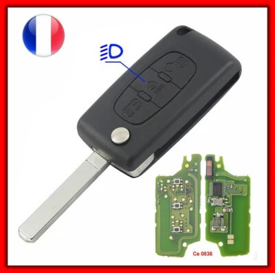 Clé Vierge CE0536 ASK Pour CITROEN C2/C3/C4/C5/C6/C8 Picasso Xsara Lame Non Rain
