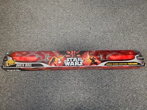 Sable de Luz Electrónico Doble Hoja Darth Maul Guerra de las Galaxias La Venganza de los Sith Nuevo - Imagen 1 de 4