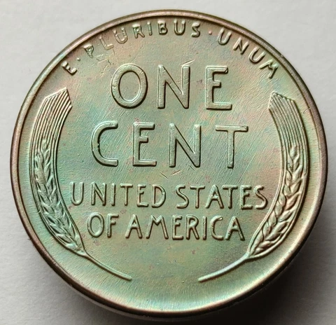 1958 wheat penny monster toned us coin unc Lincoln wheat cent #44 Cover