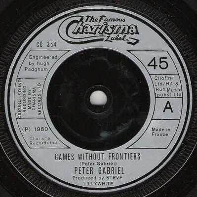 Peter Gabriel ‎– Games Without Frontiers/The Start/I Don't Remember, VINYL,7" - Immagine 1 di 2