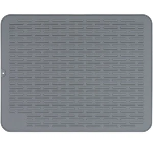 Recyco Silicone Dish Drying Mat 23”x18”XL Drying Mat For Kitchen Counter-Gray - Picture 1 of 6