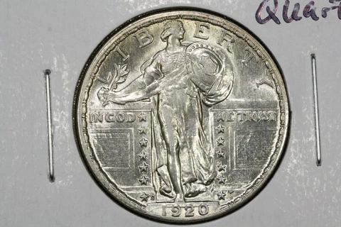 1920-S Standing Liberty Quarter, Choice BU Cover