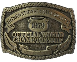 Belt Buckle International Chile Society ~ Official World Championship ~ 1979 NEW - Picture 1 of 10