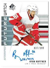 2019-20 SP AUTHENTIC FUTURE WATCH INSCRIBED RYAN KUFFNER ROOKIE AUTO 037/999