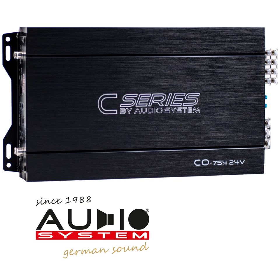 AUDIO SYSTEM CO-75.4 24 Volt 4-Kanal A/B Verstärker LKW Endstufe 4x75 Watt/RMS - Bild 1 von 1