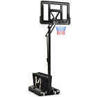 Portable Basketball Hoop 5-Level Height Adjustable Goal Hoop Stand with 2 Wheels