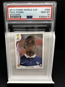 2014 Panini World Cup Sticker Paul Pogba France Rookie #386 PSA 10 GEM Mint - Bild 1 von 2