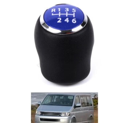Lo último Tapa de perilla de cambio de marchas de 6 velocidades azul apta para VW Volkswagen T5 Foto 1 de 4