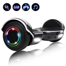 Black 6.5" Bluetooth Hoverboard Self Balancing Electric Scooter Led Light Ul2272