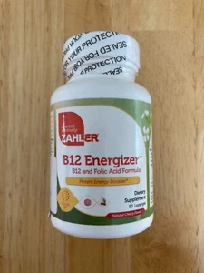 Zahler B12 Energizer, B12 and Folic Acid Formula, Natural Cherry 90 Lozenges - Picture 1 of 2