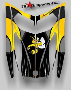 SKI-DOO REV MXZ SNOWMOBILE WRAP GRAPHICS HOOD DECAL 03-07 KILLER BEE - Picture 1 of 1