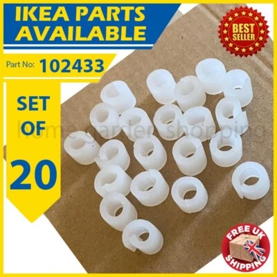 102433 x 20 Ikea Gummi Glas Regalträger für Detolf Schrank - Bild 1 von 2