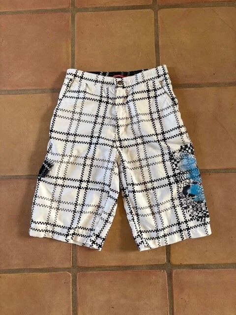 UNIONBAY (Talla 16) Niños Blanco Patinador Calavera Guitarra Natación Tabla Pantalones Cortos Foto 1 de 3
