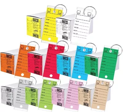 Versa-Tags Car Dealer 250 Key Tags Self Laminating With Metal Rings