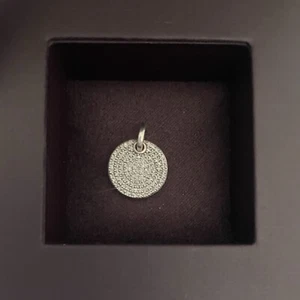 Monica Vinader Silber Ava Scheibe Diamant Anhänger Charm. Einzelhandel für 895 $ - Bild 1 von 10