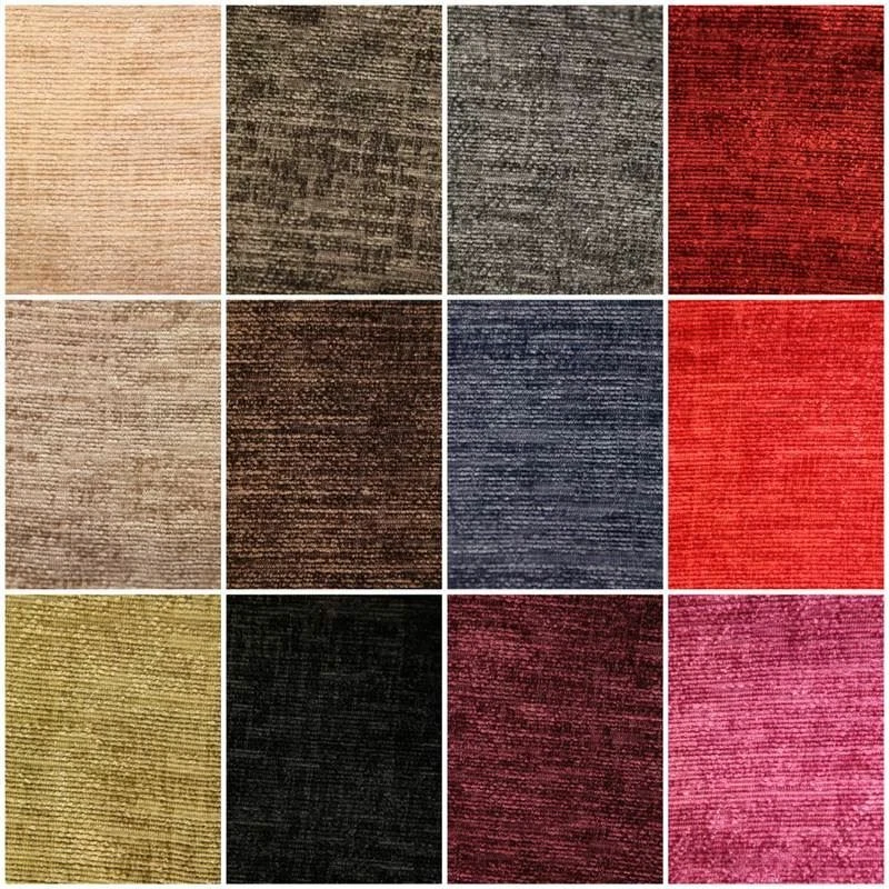 Crushed Chenille Fabric Plain Designer Luxury Soft Solid Heavy Weight Upholstery - Image 1 of 1