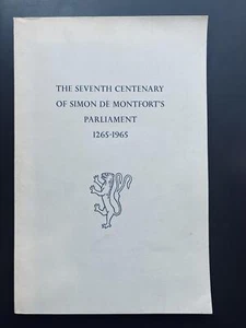 The Seventh Centenary of Simon de Montfort's Parliament 1265-1965 - Picture 1 of 3