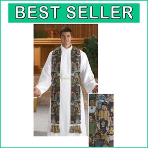 Durable Woven Cotton Back Tapestry Stole with Tassels for Children’s Ministries - Picture 1 of 2