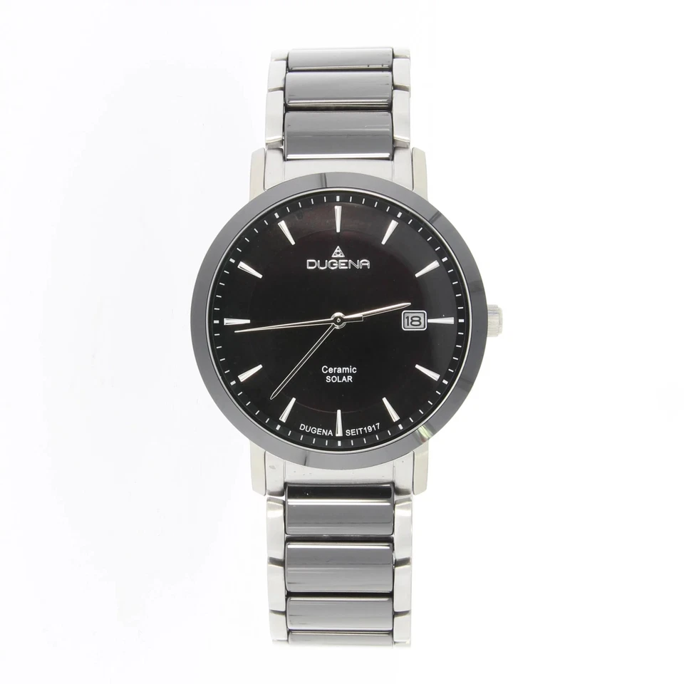 Dugena Herrenuhr Ceramic Solar 4461005 (Silber/Schwarz) - Bild 1 von 1