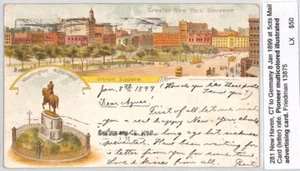 USA Art Postcard 1899 New York EARLY MULTI-COLOUR VIEW Grasler {samwells}PF193 - Picture 1 of 12