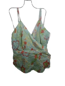 Modcloth Women's Sleeveless Tank Cami Wrap Top Size 2x Floral Blouse  - Picture 1 of 4