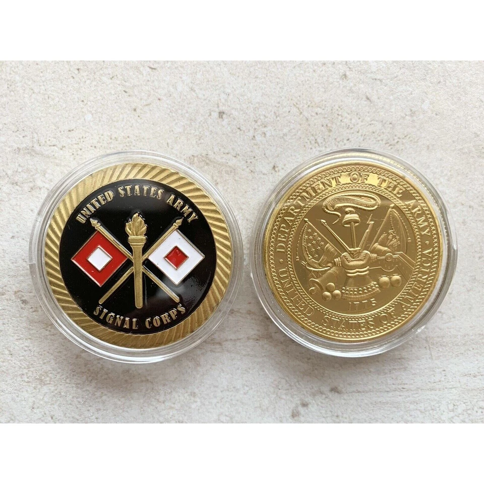 US ARMY SIGNAL CORPS Challenge Coin Ft. Gordon - Image 1 of 1